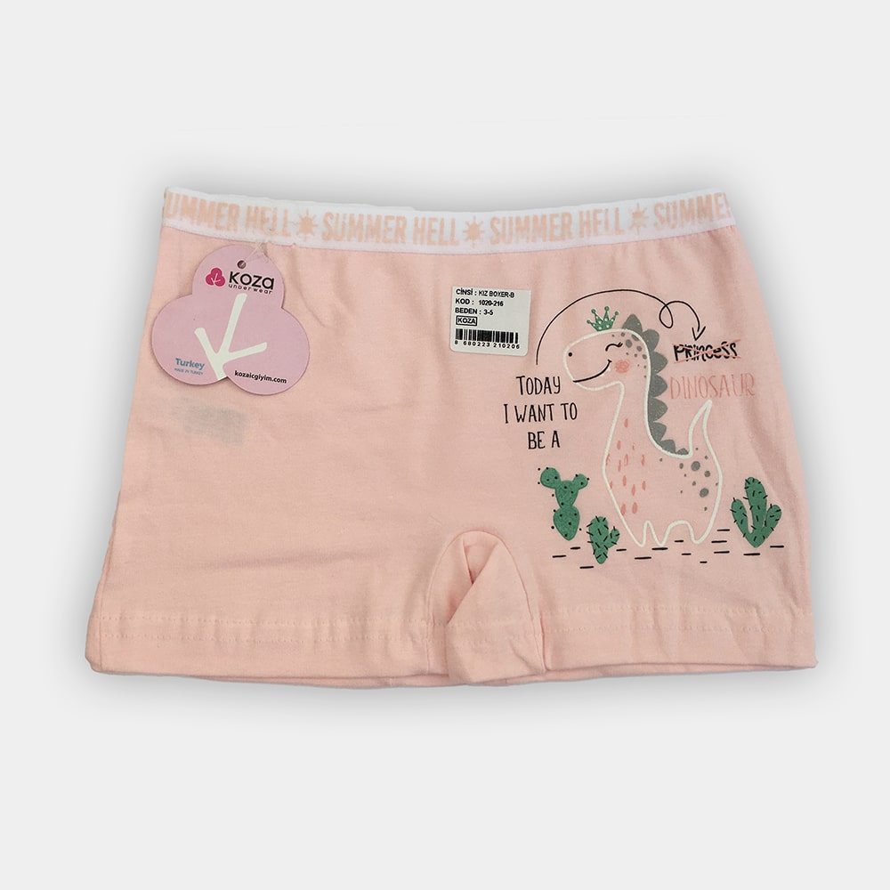 پک شورت دخترانه باکسر نخی کوزا 216-1020 بسته پنج عددی