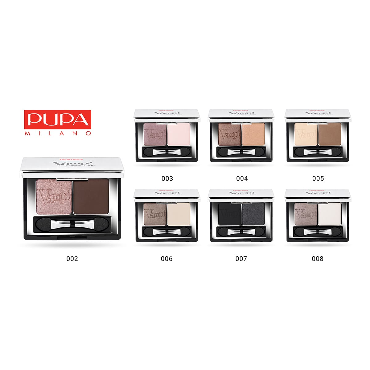 سایه چشم دو رنگ ومپ پوپا Vamp! Compact Duo eyeshadow 002